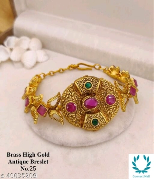 Metal Stylish Bangles Combination of Sliver and Gold Plating - 2.8